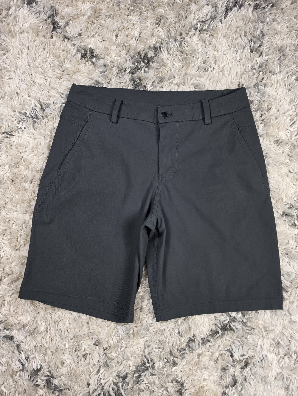 Lululemon ABC Shorts 10" Classic Fit Warpstreme Mens Size 36 Grey Preppy City